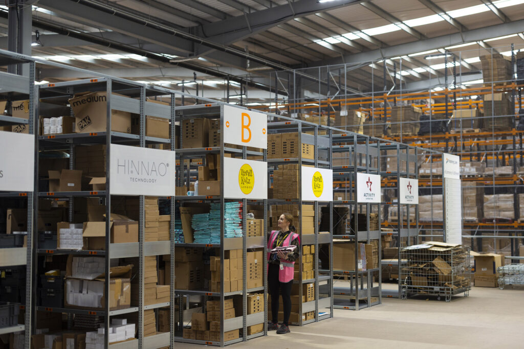 Worker collecting a pick and pack
