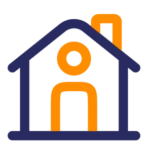 Icon of a person in a house