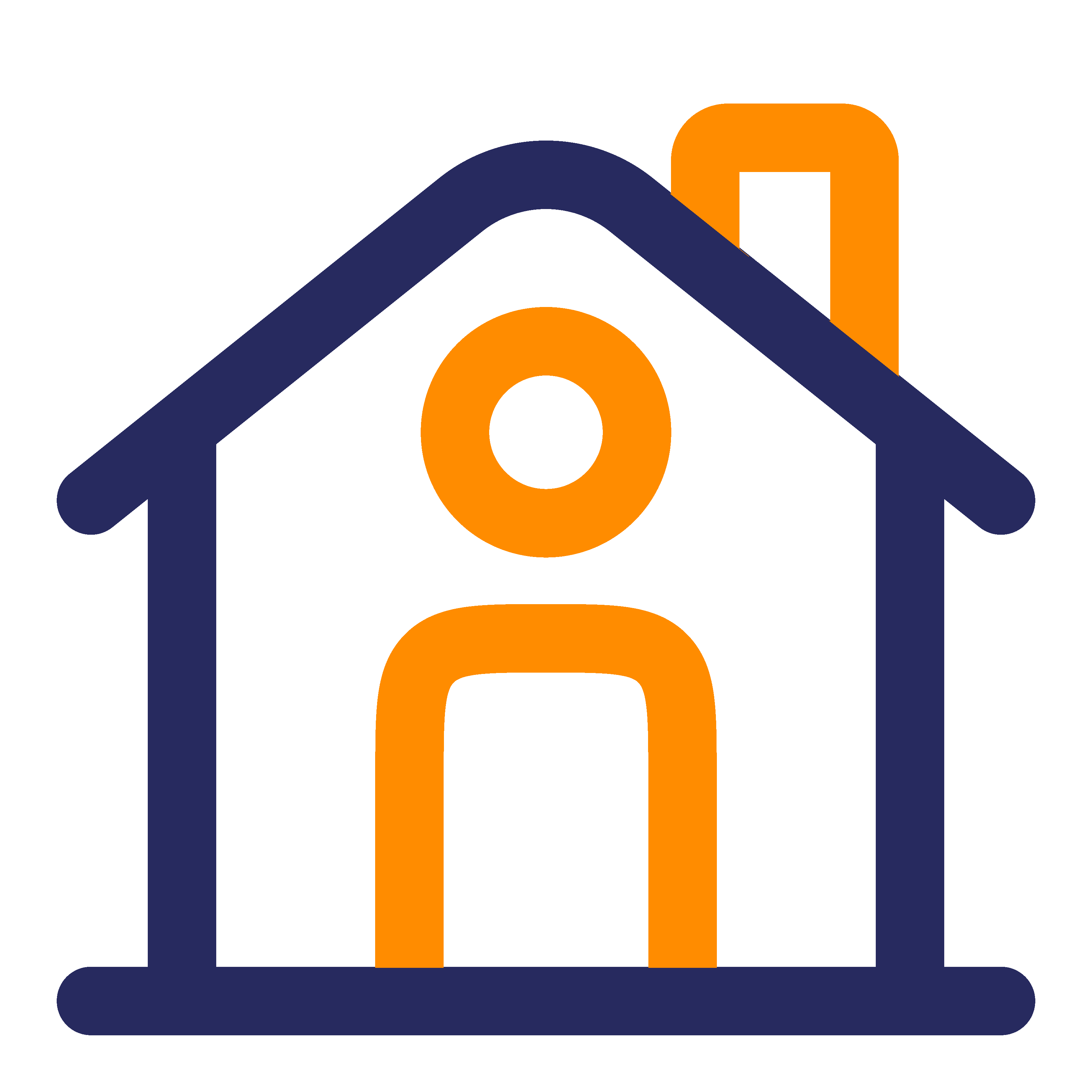 Icon of a person in a house