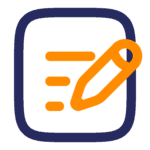 Icon of a document being edited