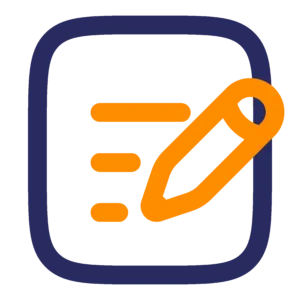 Icon of a document being edited