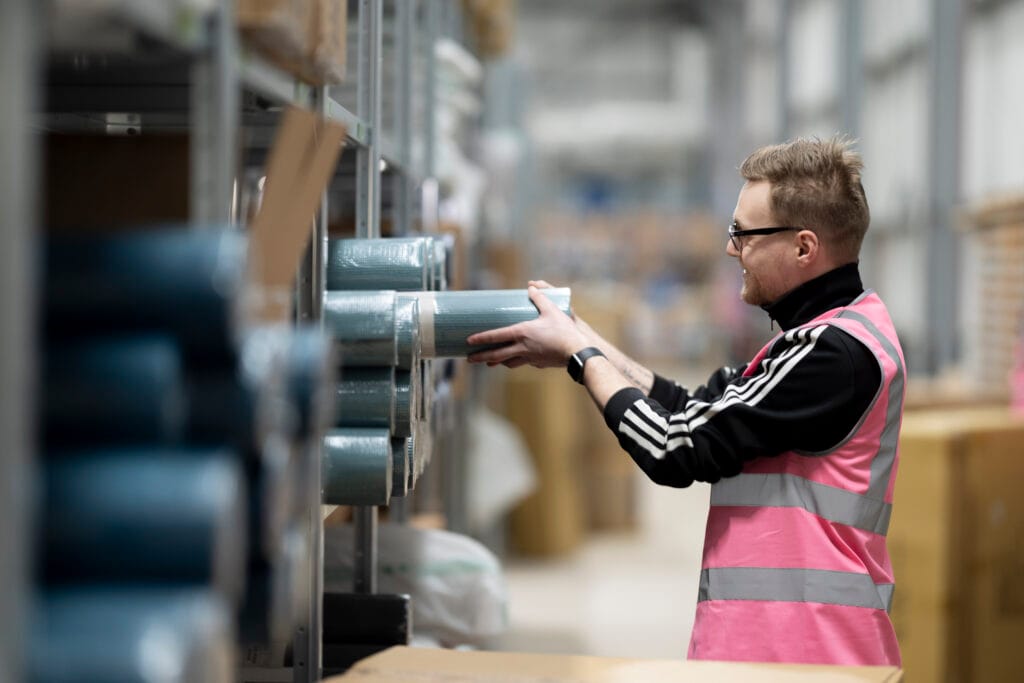 Finishing line worker eCommerce fulfilment