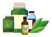 Featured image for ‘CBD & Cannabidiol eCommerce Fulfilment’ Examples of CBD-based products, including CBD & Cannabidiol Oil, Capsules, Creams, Gummies, and E-liquids.