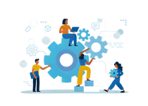 Team of logistical workers, illustrating how we can help your business A team of analysts demonstrating how we can solve any challenges faced in your business.